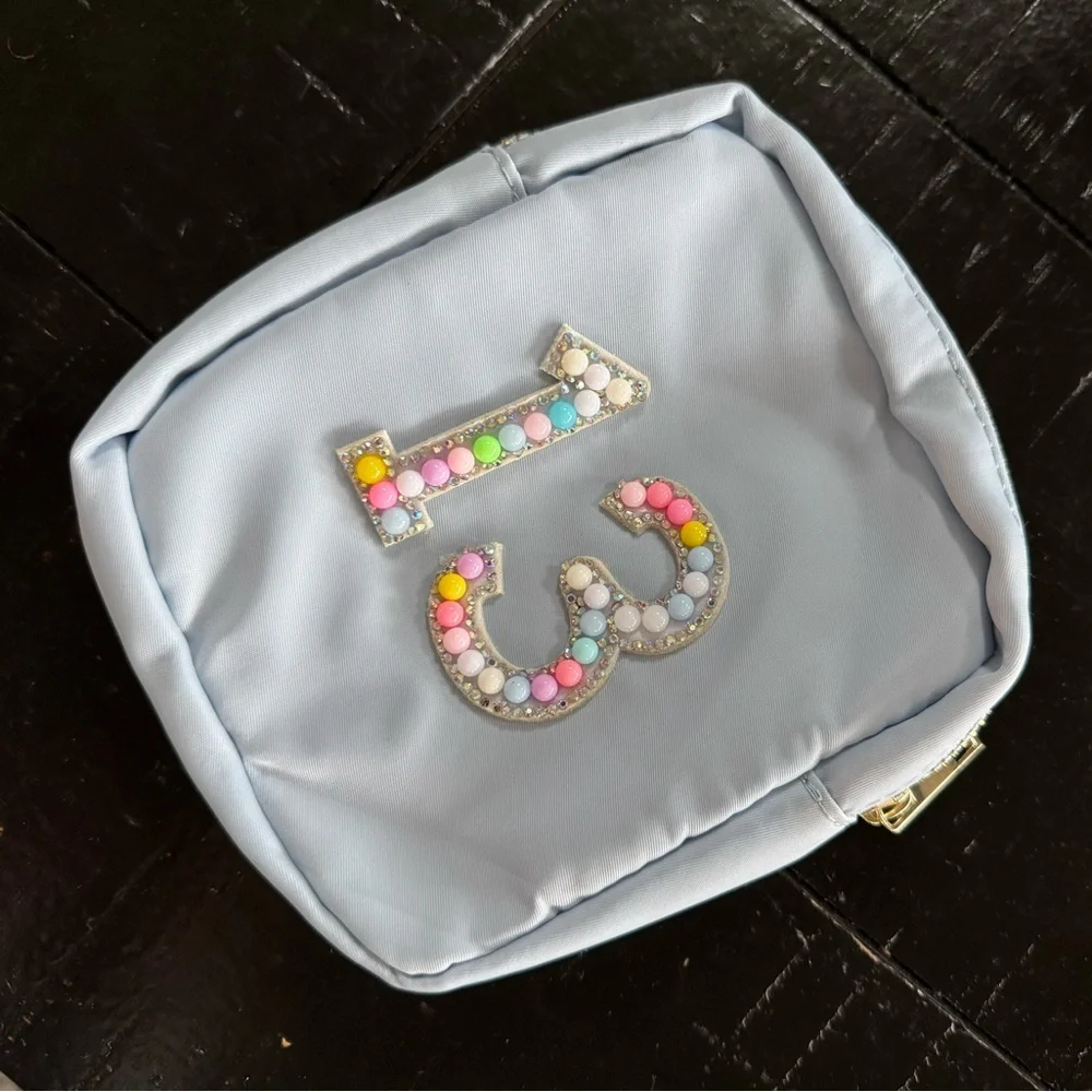 Blue Kids Accessory Bag with Colorful Number 13 Design Taylor Swift Lucky 13